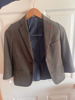 Nordstrom kids brown Herringbone Sport Coat